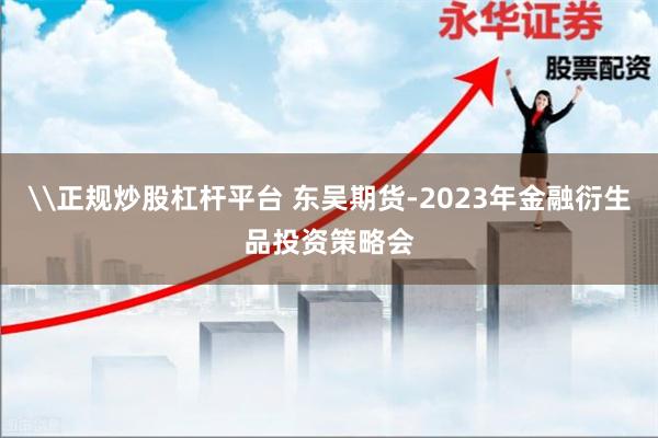 \正规炒股杠杆平台 东吴期货-2023年金融衍生品投资策略会